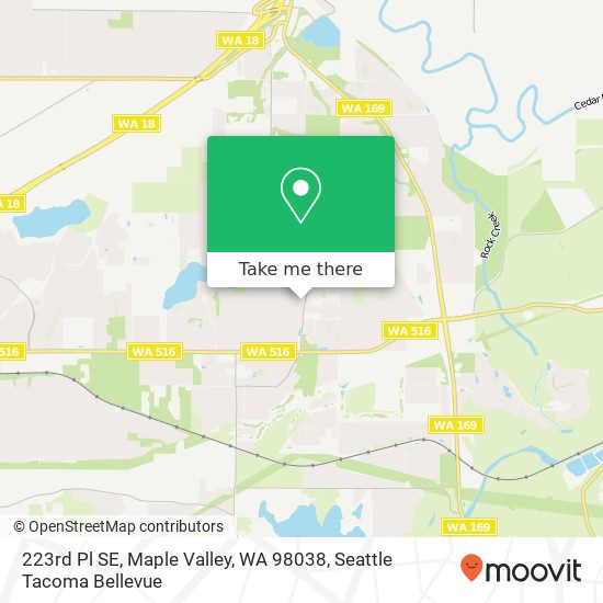 Mapa de 223rd Pl SE, Maple Valley, WA 98038