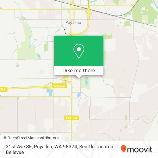 Mapa de 31st Ave SE, Puyallup, WA 98374