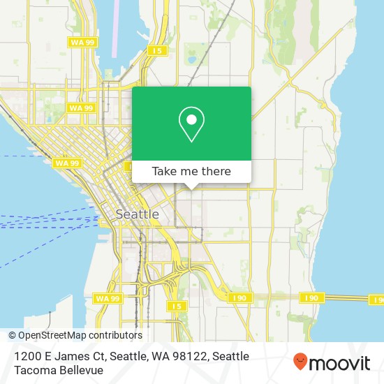 Mapa de 1200 E James Ct, Seattle, WA 98122