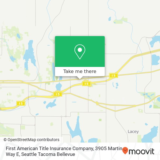 First American Title Insurance Company, 3905 Martin Way E map