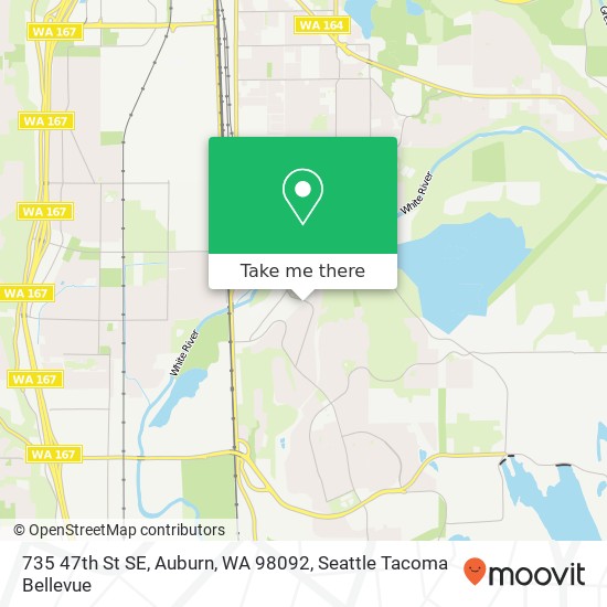 Mapa de 735 47th St SE, Auburn, WA 98092