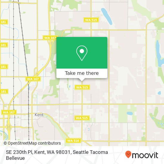 SE 230th Pl, Kent, WA 98031 map