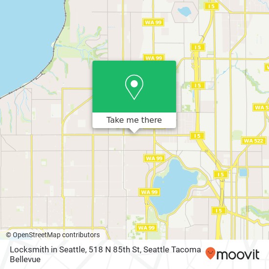 Locksmith in Seattle, 518 N 85th St map