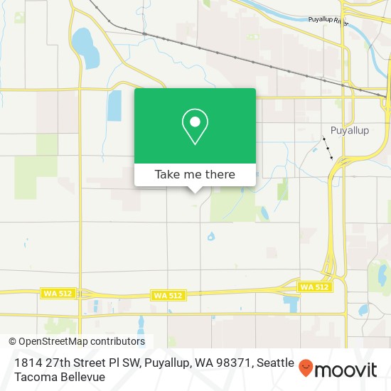 Mapa de 1814 27th Street Pl SW, Puyallup, WA 98371