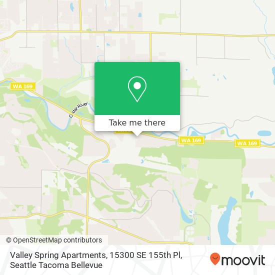 Mapa de Valley Spring Apartments, 15300 SE 155th Pl