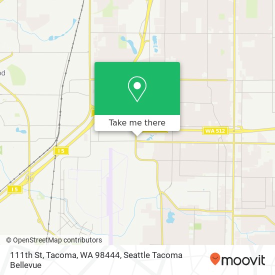 Mapa de 111th St, Tacoma, WA 98444