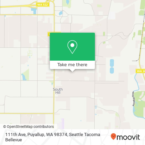 111th Ave, Puyallup, WA 98374 map