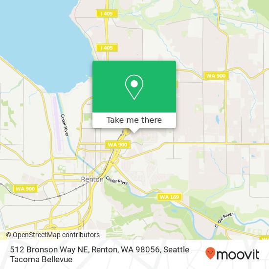 Mapa de 512 Bronson Way NE, Renton, WA 98056