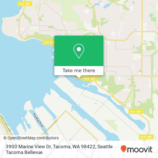 Mapa de 3900 Marine View Dr, Tacoma, WA 98422