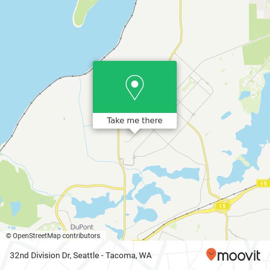 Mapa de 32nd Division Dr, Tacoma, WA 98433