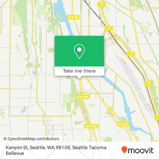 Mapa de Kenyon St, Seattle, WA 98108