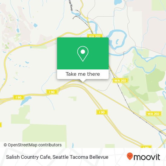 Mapa de Salish Country Cafe, SE North Bend Way