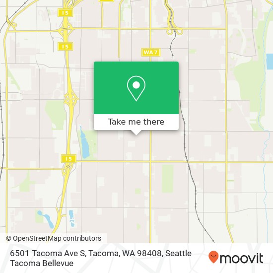 Mapa de 6501 Tacoma Ave S, Tacoma, WA 98408