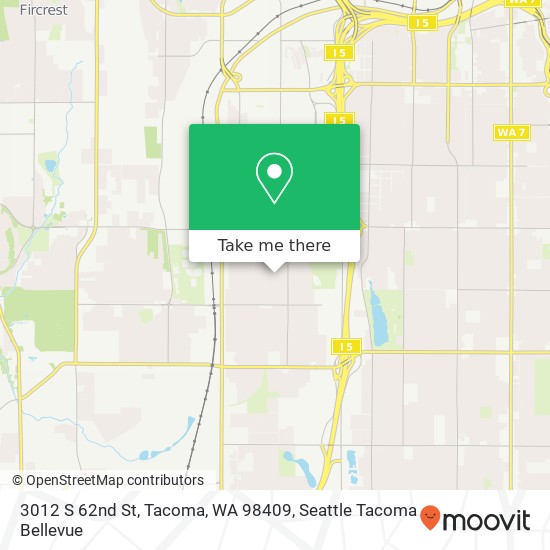 3012 S 62nd St, Tacoma, WA 98409 map