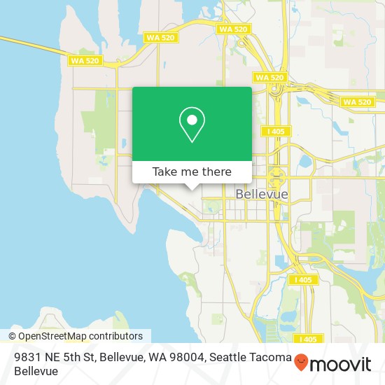 Mapa de 9831 NE 5th St, Bellevue, WA 98004