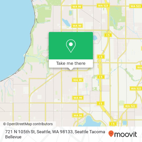 Mapa de 721 N 105th St, Seattle, WA 98133