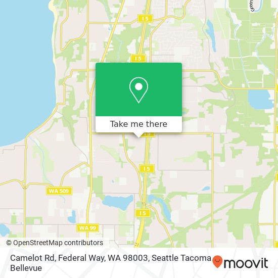 Camelot Rd, Federal Way, WA 98003 map