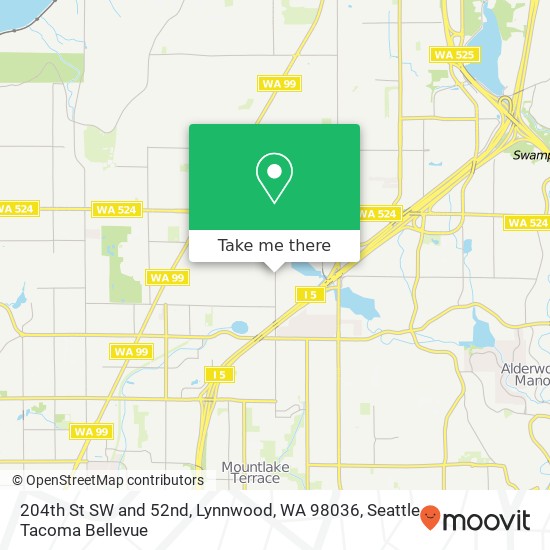 Mapa de 204th St SW and 52nd, Lynnwood, WA 98036