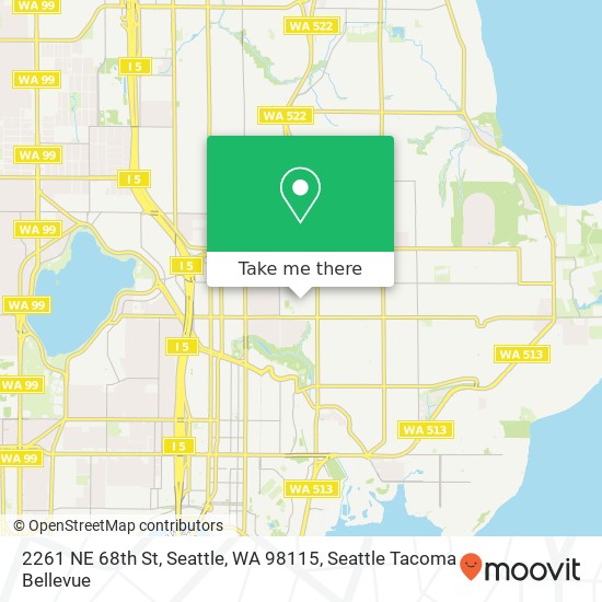 Mapa de 2261 NE 68th St, Seattle, WA 98115