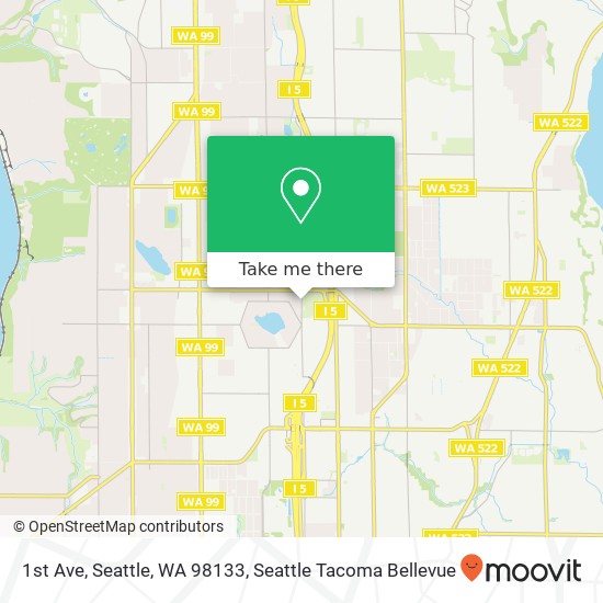 Mapa de 1st Ave, Seattle, WA 98133