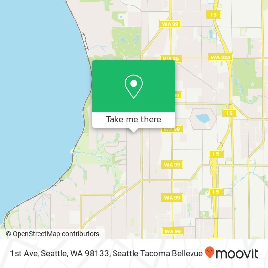 1st Ave, Seattle, WA 98133 map