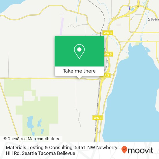 Mapa de Materials Testing & Consulting, 5451 NW Newberry Hill Rd
