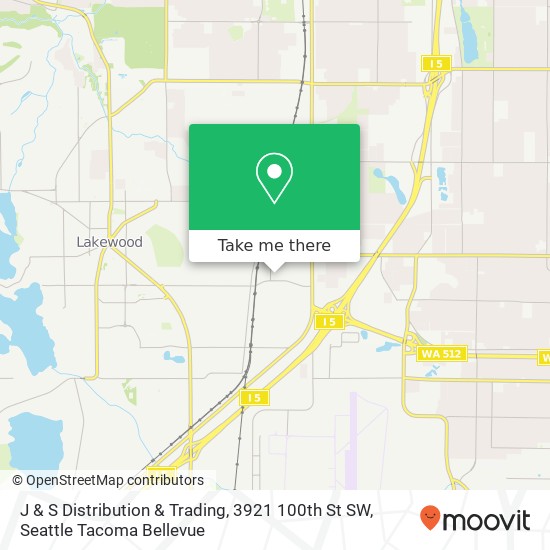 J & S Distribution & Trading, 3921 100th St SW map