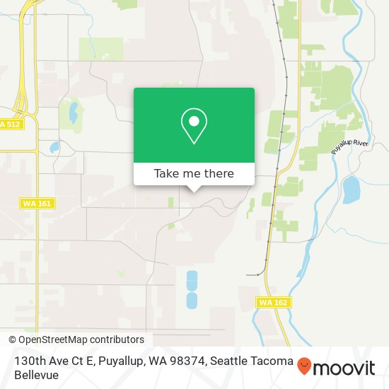 Mapa de 130th Ave Ct E, Puyallup, WA 98374