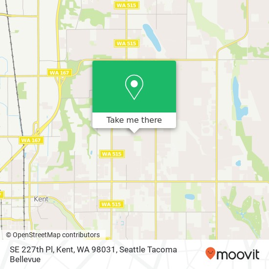 Mapa de SE 227th Pl, Kent, WA 98031