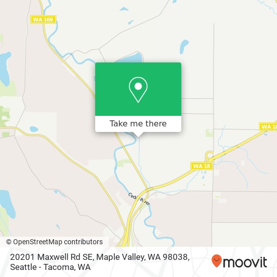 Mapa de 20201 Maxwell Rd SE, Maple Valley, WA 98038