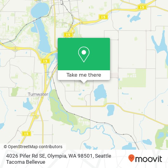 Mapa de 4026 Pifer Rd SE, Olympia, WA 98501