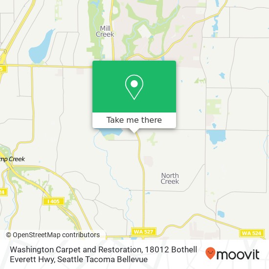 Mapa de Washington Carpet and Restoration, 18012 Bothell Everett Hwy