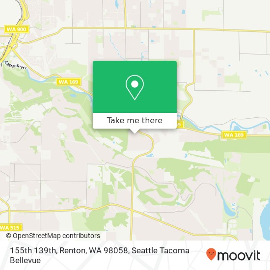 Mapa de 155th 139th, Renton, WA 98058