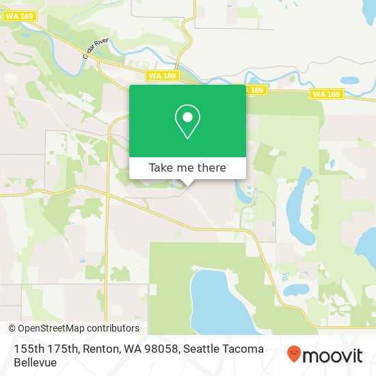 Mapa de 155th 175th, Renton, WA 98058