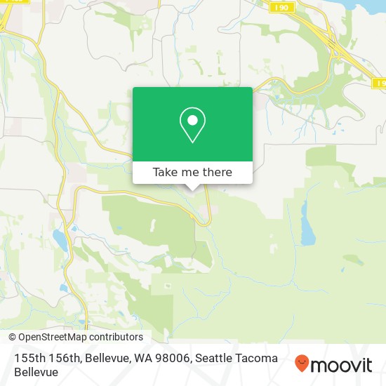 Mapa de 155th 156th, Bellevue, WA 98006