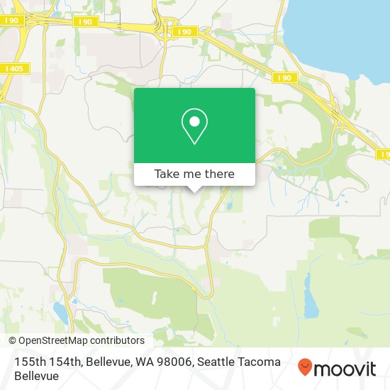 155th 154th, Bellevue, WA 98006 map