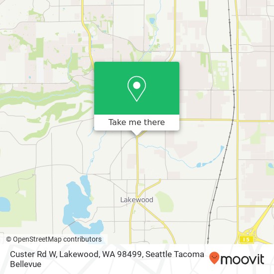 Mapa de Custer Rd W, Lakewood, WA 98499