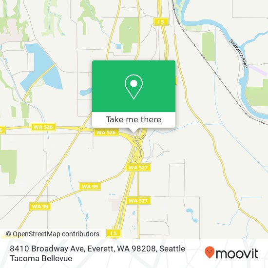 Mapa de 8410 Broadway Ave, Everett, WA 98208