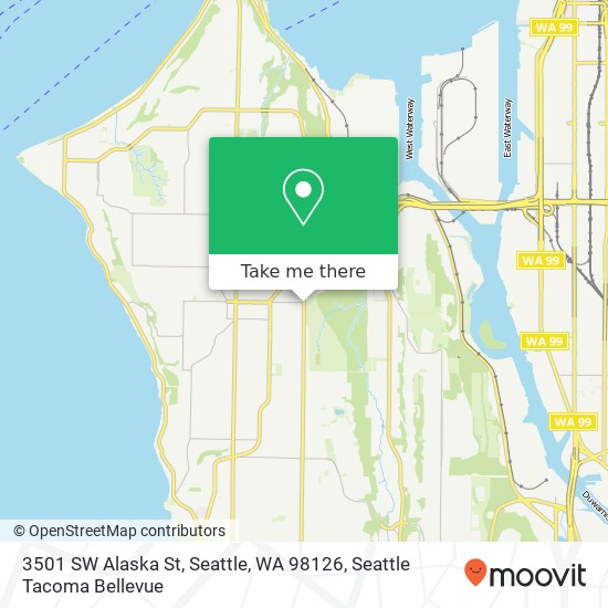 Mapa de 3501 SW Alaska St, Seattle, WA 98126