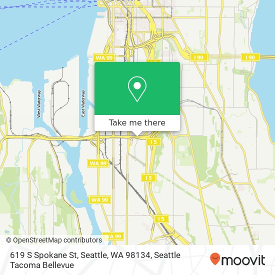 Mapa de 619 S Spokane St, Seattle, WA 98134