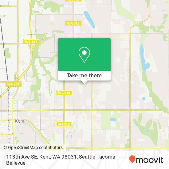 Mapa de 113th Ave SE, Kent, WA 98031