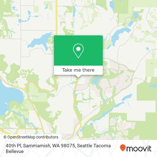 40th Pl, Sammamish, WA 98075 map