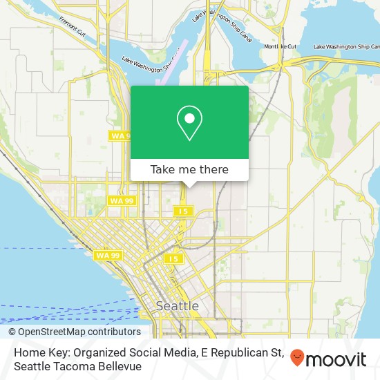 Home Key: Organized Social Media, E Republican St map