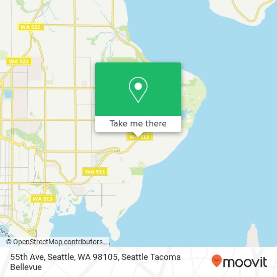 Mapa de 55th Ave, Seattle, WA 98105