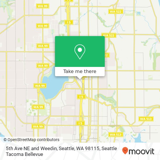 5th Ave NE and Weedin, Seattle, WA 98115 map