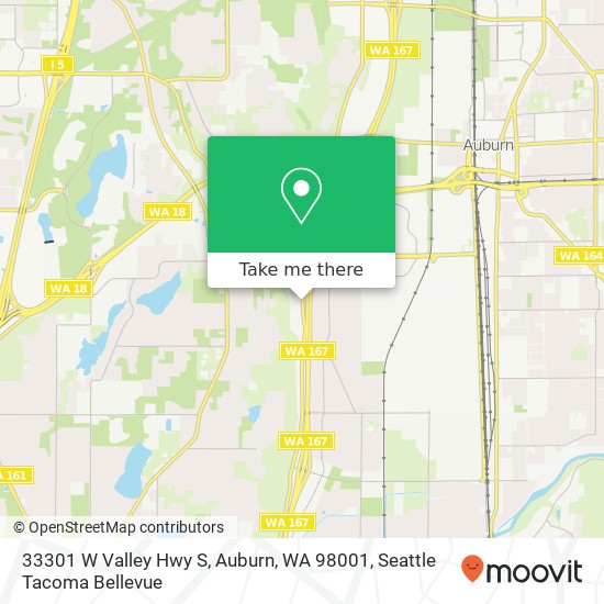 Mapa de 33301 W Valley Hwy S, Auburn, WA 98001