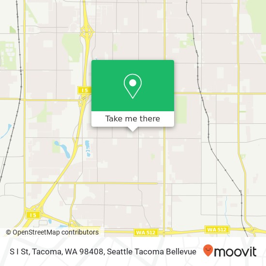 Mapa de S I St, Tacoma, WA 98408