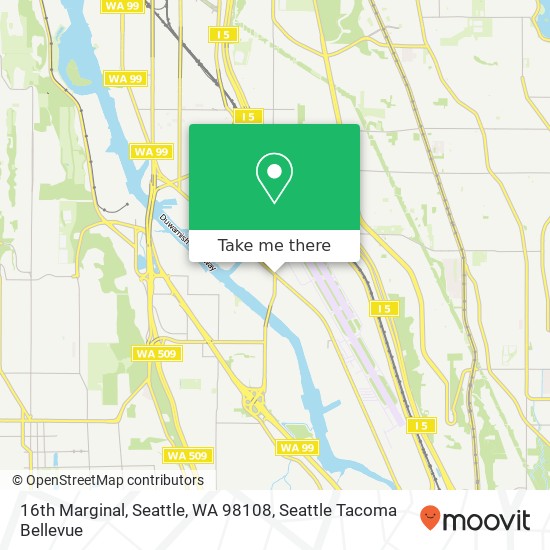 Mapa de 16th Marginal, Seattle, WA 98108