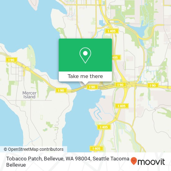 Tobacco Patch, Bellevue, WA 98004 map