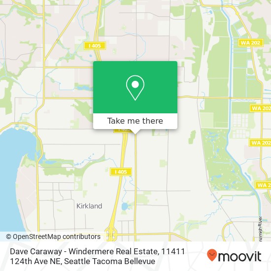 Mapa de Dave Caraway - Windermere Real Estate, 11411 124th Ave NE